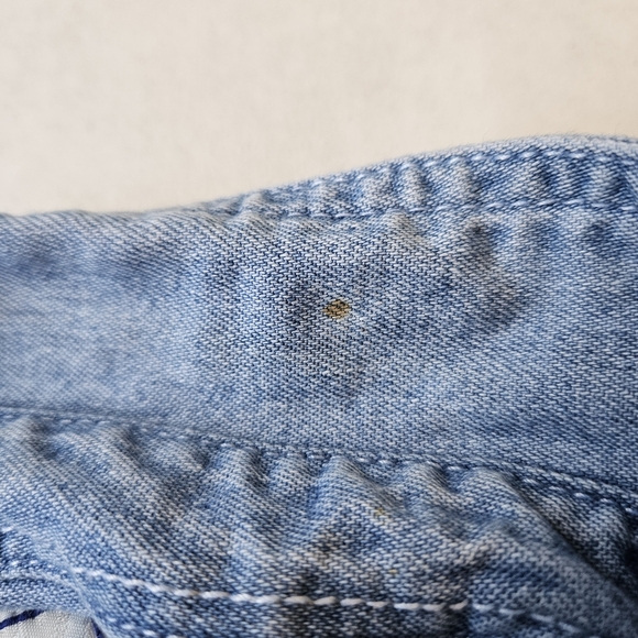 Levi's vintage women/men shirt, L pearl buttons light stone wash western rodeo - Picture 12 of 12